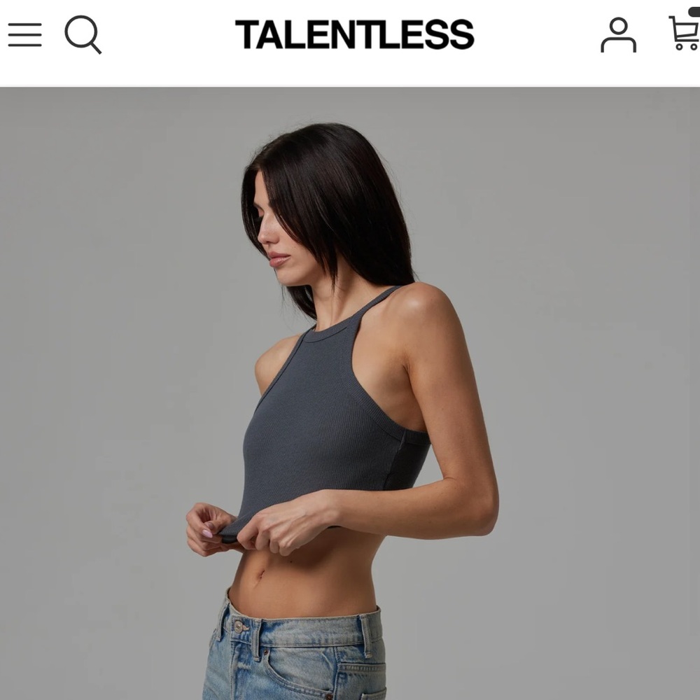 TALENTLESS Rib Halter Tank XL